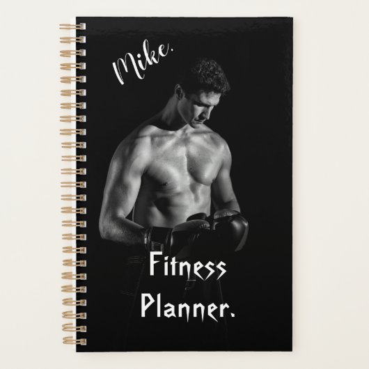 Élégant noir personnalisez le planificateur de fit (Devant)