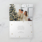 Elégant noir photo collage Joyeux Noël carte (Intérieur)