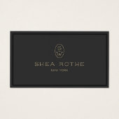 Élégant Noir Professionnel Monogramme 3D Typograph (Devant)