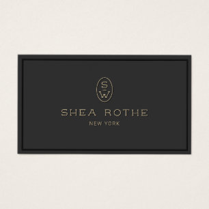 Élégant Noir Professionnel Monogramme 3D Typograph