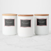 Élégant Noir & Rose Gold Produit Étiquette d'embal (Bouteilles)