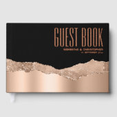 Élégant noir rose or parties scintillant bande de  (Recto)