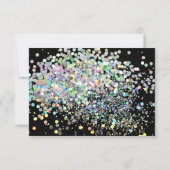 ÉLÉGANT NOIR TACHE PASTEL CHANGER LA DATE RSVP (Dos)