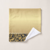 Élégant noir vieil or noir flèches (Gant de toilette)