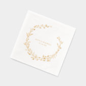 Élégant nom de couronne botanique Mariage Date (Gauche)