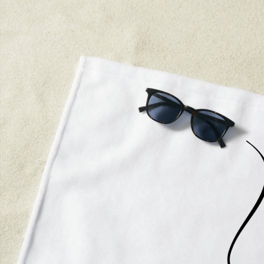 Élégant nom de la serviette de plage (En situation)