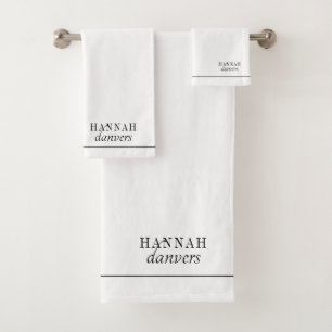 Élégant nom de monogramme blanc