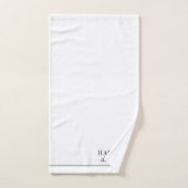 Élégant nom de monogramme blanc (Serviette à main)