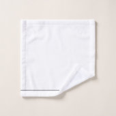Élégant nom de monogramme blanc (Gant de toilette)