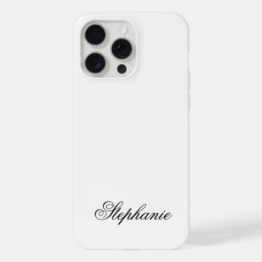 Élégant nom de monogramme noir et blanc (Verso)