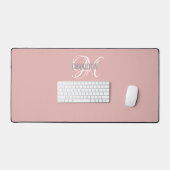 Élégant nom de monogramme rose pâle (Clavier et souris)