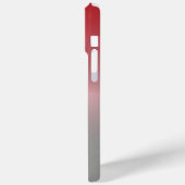 Élégant nom de monogramme Rouge Ombre Faux Coque m (Verso / Gauche)