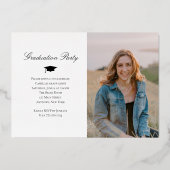 Élégant nom du diplômé Invitation de la Foil dans  (Verso)