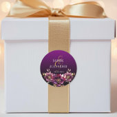 Élégant nom floral Date Mariage Sticker