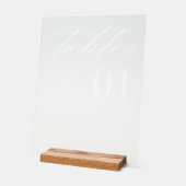 Élégant Nom minimal d'invité Numéro de table d'ass (Angle)