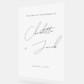 Élégant Nom Moderne écriture Bienvenue Mariage giv (Angle)