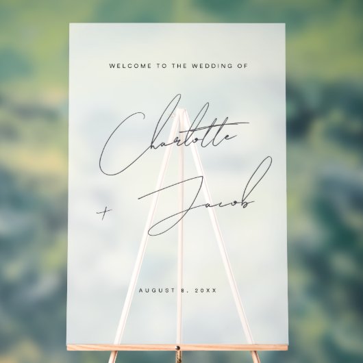 Élégant Nom Moderne écriture Bienvenue Mariage giv (Neutre)