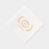 Élégant nom Monogramme Fancy Wreath White Gold (Droite)