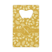 Élégant nom Monogramme Leaf Motif Or (Devant)