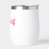 Élégant nom personnalisable Verre de Vin Stemless (Gauche)