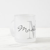 Élégant nom personnalisé monogramme de la tasse de (Devant gauche)