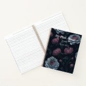 Élégant nom personnalisé Peonies Carnet Journal (Intérieur)