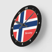 Elegant Noors Vlag & Noorwegen: Thuis/ontwerp Ronde Klok (Hoek)