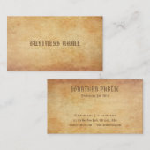 Elegant nostalgisch oud papier ziet er geraffineer visitekaartje (Voorkant / Achterkant)
