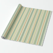 Elegant Nostalgisch Retro Stripes Inpakpapier (Uitgerold)