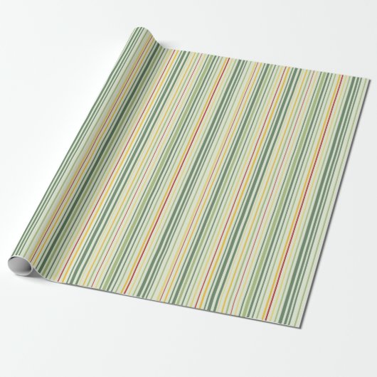 Elegant Nostalgisch Retro Stripes Inpakpapier (Uitgerold)