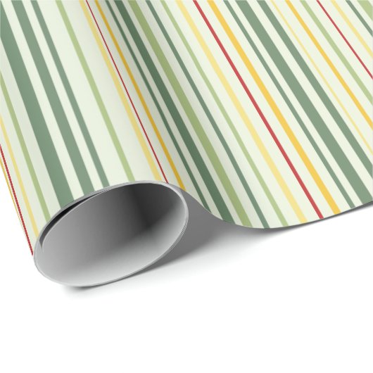 Elegant Nostalgisch Retro Stripes Inpakpapier (Rol Hoek)