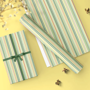 Elegant Nostalgisch Retro Stripes Inpakpapier