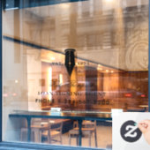 Elegant Notaris Openbare Ondertekeningsagent Zwart Raamsticker (Cafe Raam)