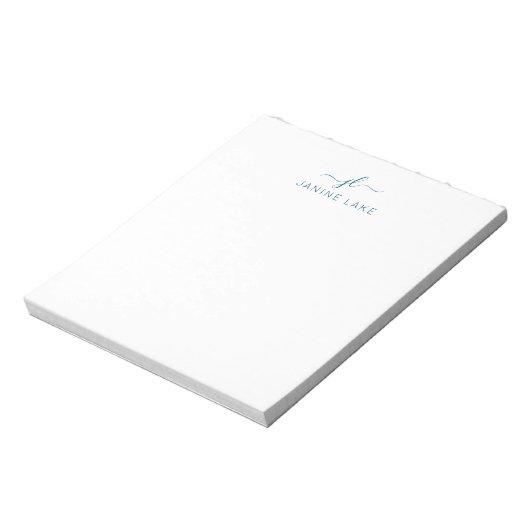 Elegant notebook met naam en Initiaal Notitieblok (Gedraaid)