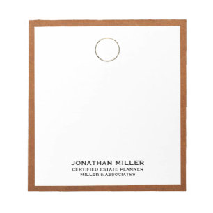 Elegant Notitieblok met gouden Logo