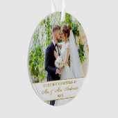 Elégant Notre premier Noël Or Blanc 2 Photo (devant)