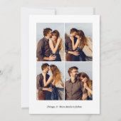 Élégant Nous sommes engagés Faire-part Fiançailles (Dos)