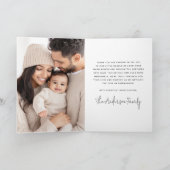 Elégant nouveau bébé photo faire-part merci (Intérieur)