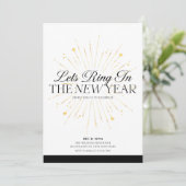 Élégant Nouvel An Eve Party Invitation (Debout devant)