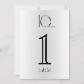 Élégant Numéro de Table Anniversaire des 10 ans en (Devant)