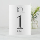 Élégant Numéro de Table Anniversaire des 10 ans en (Debout devant)