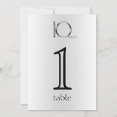 Élégant Numéro de Table Anniversaire des 10 ans en (Dos)