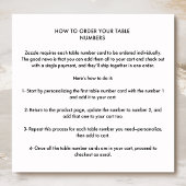 Élégant Numéro de Table Calligraphié pour un Texte