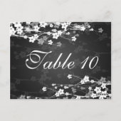 Élégant numéro de table Cerise Blossom Noir (Dos)