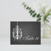 Élégant numéro de table Chandelier noir (Debout devant)