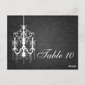 Élégant numéro de table Chandelier noir (Dos)