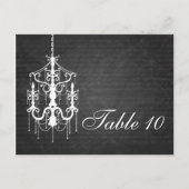 Élégant numéro de table Chandelier noir (Devant)