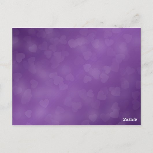 Élégant numéro de table Coeurs modernes violet (Dos)