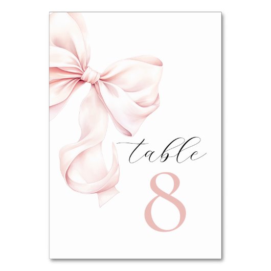 Élégant numéro de table de la cale rose (Dos)