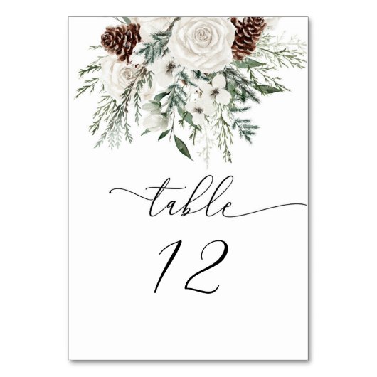 Élégant numéro de table de mariage à feuillage per (Dos)